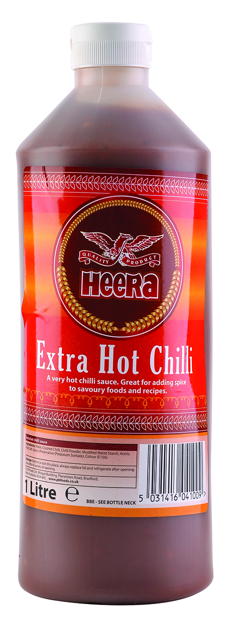 Heera extra hot chilli sauce 1LTR